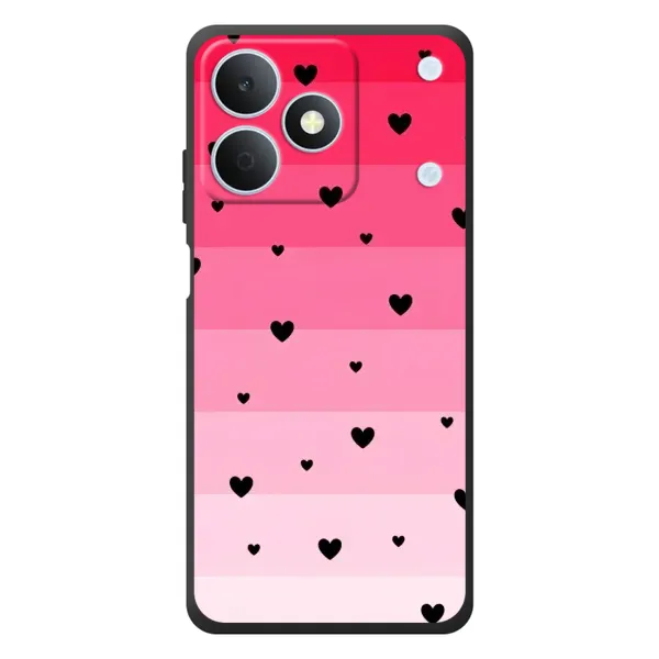Чехол с рисунком «Чорные сердечки» для Realme Note 80 Чехол с рисунком «Чорные сердечки» для Realme Note 80