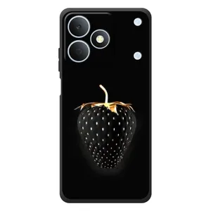 Чехол с изображением вкусной еды для RealMe Note 80 (Чёрная клубника)