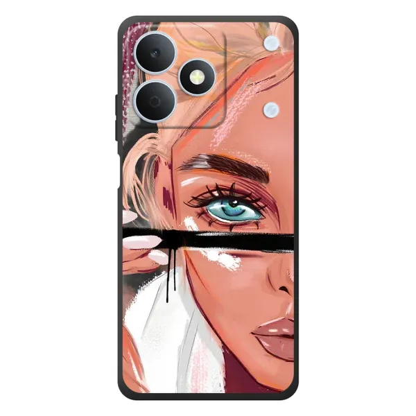 Чехол с рисунком «Девушка и ресницы» для Realme Note 80