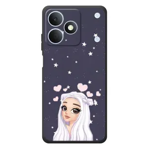 Чехол с рисунком «Девушка и сердечки» для Realme Note 80
