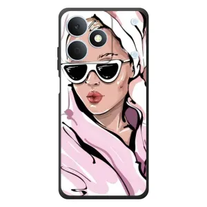 Чехол с картинкой Модные Девчонки RealMe Note 80 (Девушка в халате)