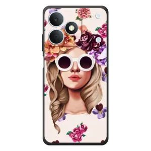 Чехол с картинкой Модные Девчонки RealMe Note 80 (Девушка в очках)