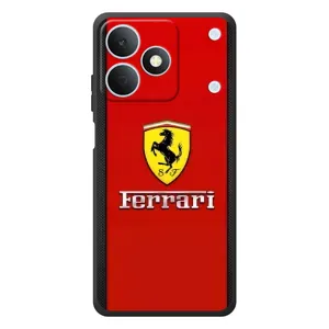 Силиконовый бампер с картинкой машины на RealMe Note 80 (Ferrari Logo)