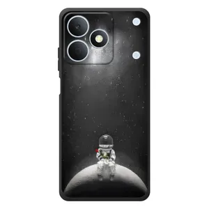 Силіконовый Чохол з принтом "Космонавти" на RealMe Note 80 (Космонавт романтик)