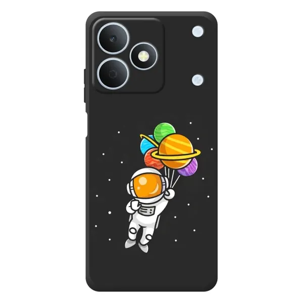 Чехол с рисунком «Космонавт с шариками» для Realme Note 80