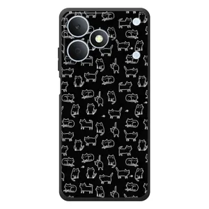 Чехол на тематику: Коты для Realme Note 80 (Котики на черном)
