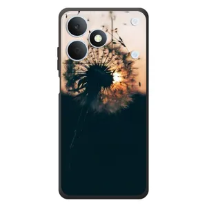 Силиконовый Чехол с одуванчиками на RealMe Note 80 (Красивый одуванчик)