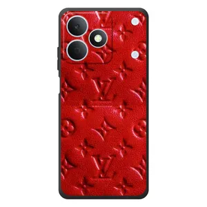 Текстурный Чехол Louis Vuitton для Риалми Ноут 80 (Красный ЛВ)