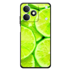 Чехол с изображением вкусной еды для RealMe Note 80 (Лайм)