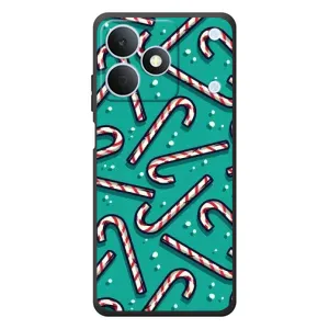Силиконовый бампер на рождество для RealMe Note 80 (Леденцы)