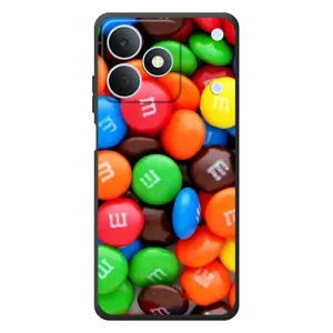 Чехол с изображением вкусной еды для RealMe Note 80 (Разноцветные M&M'S)
