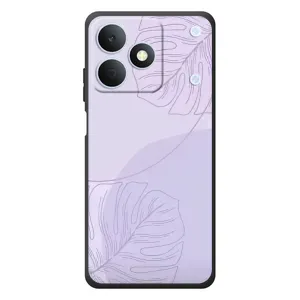 Чехол цветочный дизайн для RealMe Note 80 (Монстера фиолетовая)