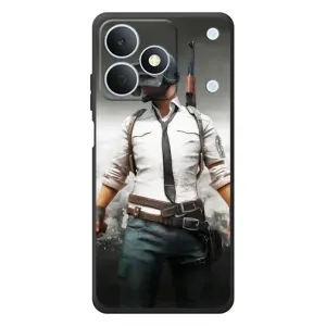 Силиконовый чехол с картинкой "Герой Pubg" на RealMe Note 80 (Пабг)