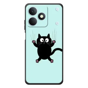Силиконовый чехол с котиком для RealMe Note 80 (Падающий кот)