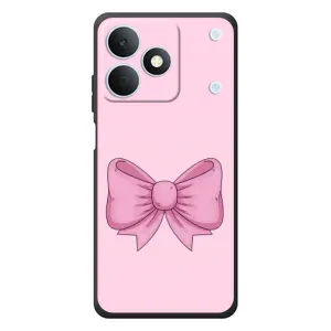 Чехол банты для RealMe Note 80 (Розовый бантик)