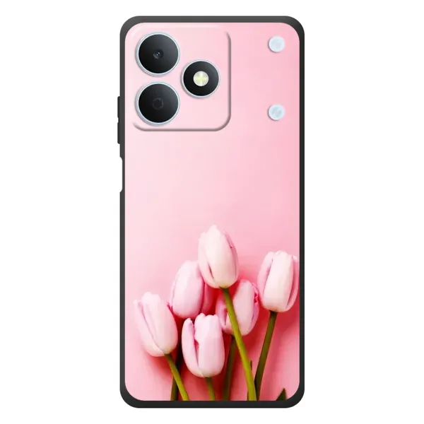 Чехол с рисунком «Розовые тюльпаны» для Realme Note 80