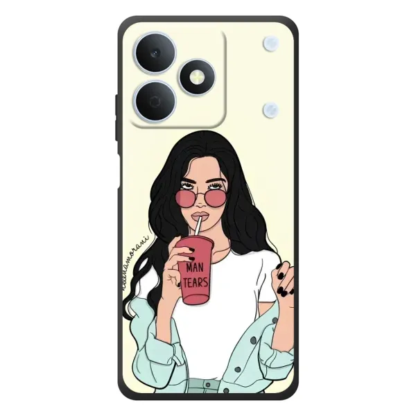 Чехол с рисунком «С напитком» для Realme Note 80