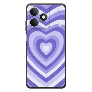 Чехлы с тематикой "Маленькие Сердечки" на RealMe Note 80 (Сердце фиолет)