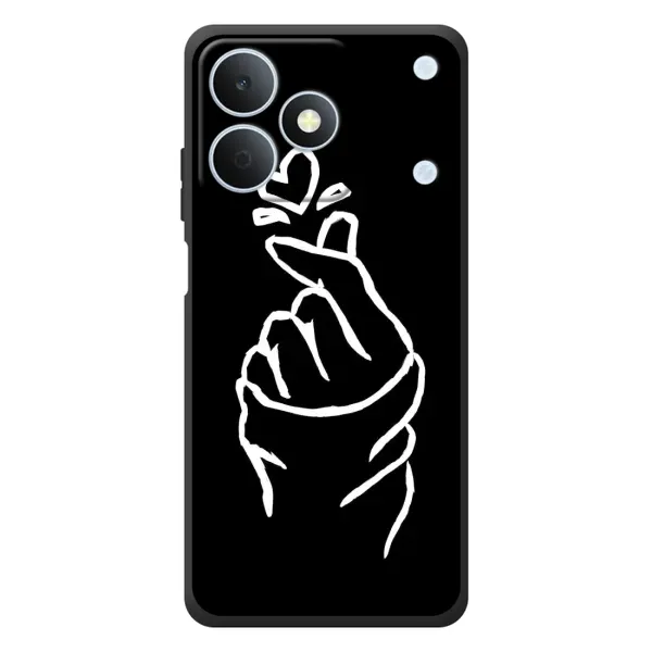 Чехол с рисунком «Сердце на черном» для Realme Note 80 Чехол с рисунком «Сердце на черном» для Realme Note 80