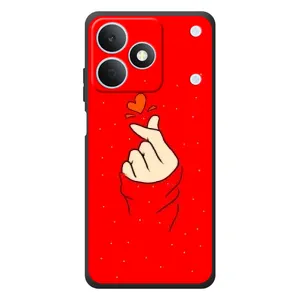 Чехлы (Знак сердечка) на RealMe Note 80 (Сердце на красном)