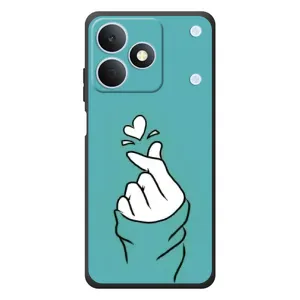 Чехлы (Знак сердечка) на RealMe Note 80 (Сердечко на бирюзовом)