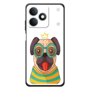 Бампер для RealMe Note 80 с картинкой "Песики" (Собака Король)