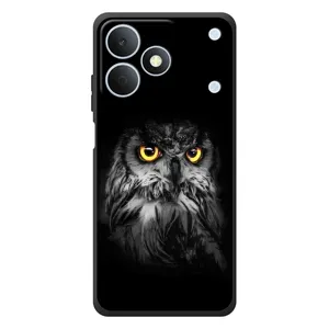Чохли з принтом СОВИ для RealMe Note 80 (Сова на чорному)