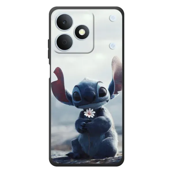 Чехол с рисунком «Стич с цветочком» для Realme Note 80