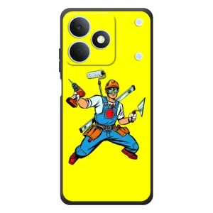 Силиконовый бампер (Работники) на RealMe Note 80 (Строитель)