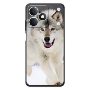 Чехол с Волком на RealMe Note 80 (Волк на снегу)