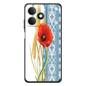 Силиконовый Чехол на RealMe Note 80 с картинкой Вышиванки (Вышиванка с цветком)