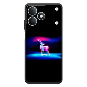 Силиконовый бампер с картинкой животных для RealMe Note 80 (Яркий олень)