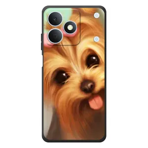 Чехол (ТПУ) Милые собачки для RealMe Note 80 (Йоршенский терьер)