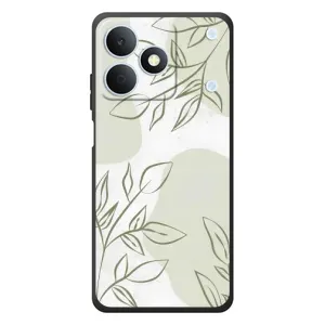 Чехол цветочный дизайн для RealMe Note 80 (Зелёный дизайн)