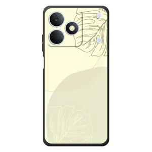 Чехол цветочный дизайн для RealMe Note 80 (Зелёный фон)