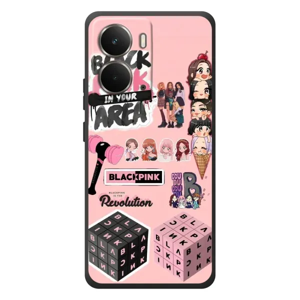 Чехол с рисунком «BLACK PINK коллаж» для RealMe P3
