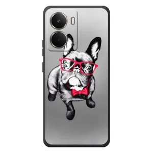 Чехол (ТПУ) Милые собачки для RealMe P3 (Бульдог в очках)