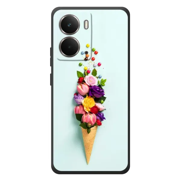 Чехол с рисунком «Цветок-мороженное» для RealMe P3
