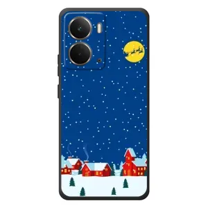 Силиконовый бампер на рождество для RealMe P3 (Город в снегу)
