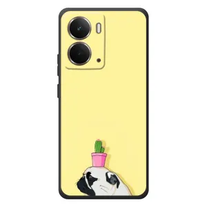 Бампер для RealMe P3 с картинкой "Песики" (Кактус на голове)