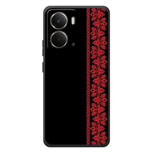 Силиконовый Чехол на RealMe P3 (Красная Вышиванка)
