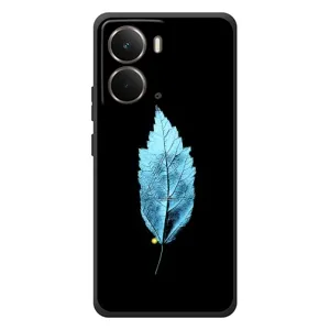 Чехол с картинками на черном фоне для RealMe P3 (Листочек)