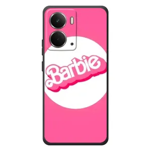 Силиконовый Чехол Барби Фильм на RealMe P3 (Лого Барби)