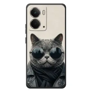 Чехол с рисунком «Модный кот» для RealMe P3