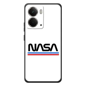 Силиконовый бампер с принтом "Наса" на RealMe P3 (NASA на белом фоне)