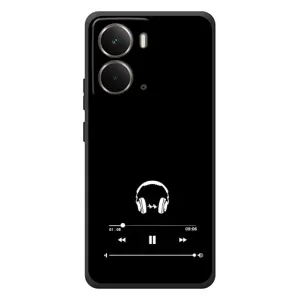 Чехол с картинками на черном фоне для RealMe P3 (Плеер)