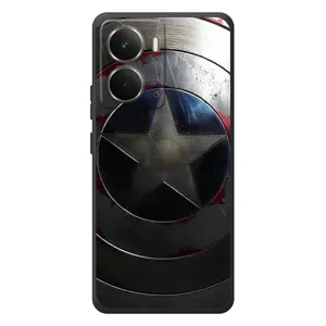 Чехол с Щитом Капитана Америки на RealMe P3 (Ретро Щит Капитана)