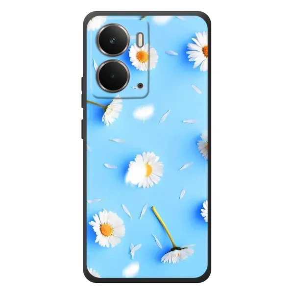 Чехол с рисунком «ромашки на голубом» для RealMe P3