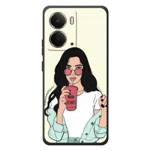Силіконовый Чохол на RealMe P3 з картинкой Модных девушек (З напоєм)