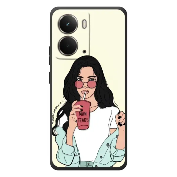 Чехол с рисунком «С напитком» для RealMe P3 Чехол с рисунком «С напитком» для RealMe P3